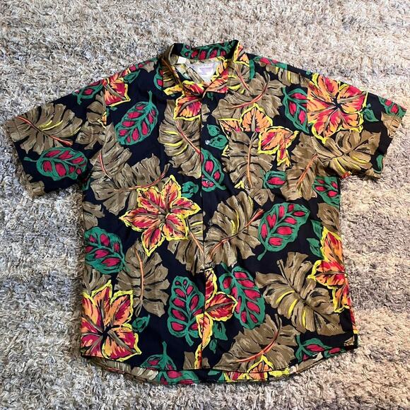 Vintage 90s Angel’s Flight Button Up Hawaiian Shirt - Picture 1 of 6